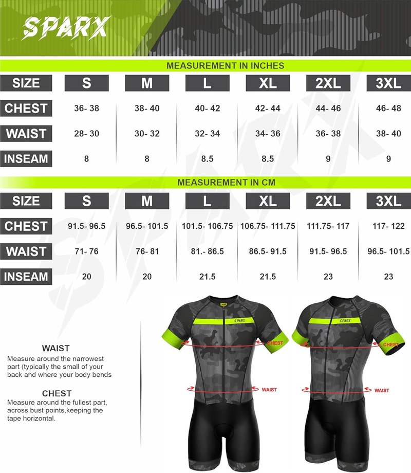 Sparx Men's Elite Aerosuit Triathlon Suit - Short Sleeve Performance Skinsuit for Athletes