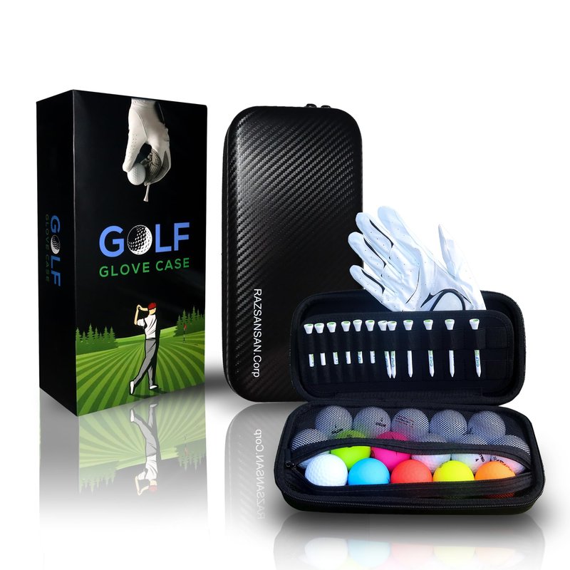 Golf Glove holder case Golf Glove caddy Golf Bag Accessories for Men Golf Accessories Bag Golf essentials for men Golf ball holder Golf Organizer Golf glove case golf ball bag