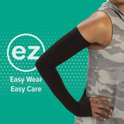 Juzo Soft 2001 20-30mmhg Standard Armsleeve with Silicone Top Band for Women,Beige,1 (I)