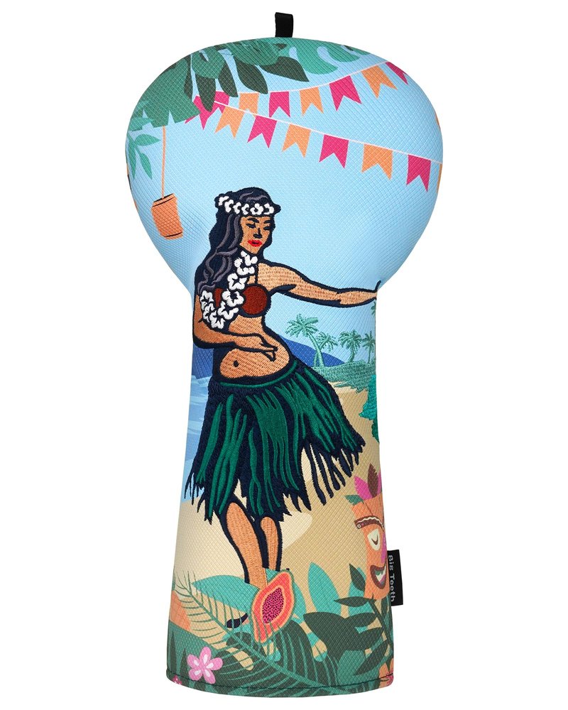 Big Teeth Golf Driver Headcover, Hawaiian Spirit Golf Driver Head Covers, Tropical Golf Club Driver Covers Aloha Design, Vibrant Driver Head Cover