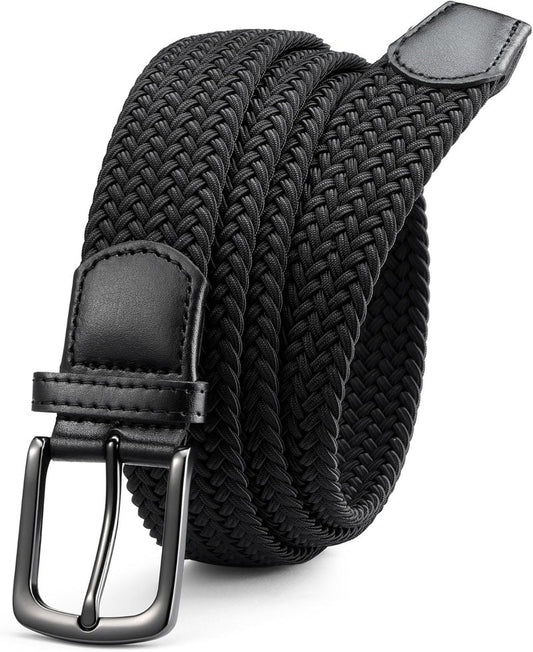 Braided Stretch Golf Belt for Men - Versatile 1 3/8” Adjustable Design | Perfect for Golf Pants, Casual Shorts & Jeans