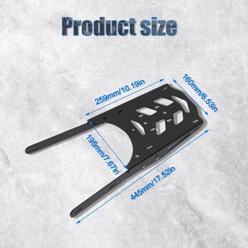 Rear Bike Rack Compatible with Super73 Z/S Bike Luggage Rack Electric Bike Accessories Aluminum + Iron