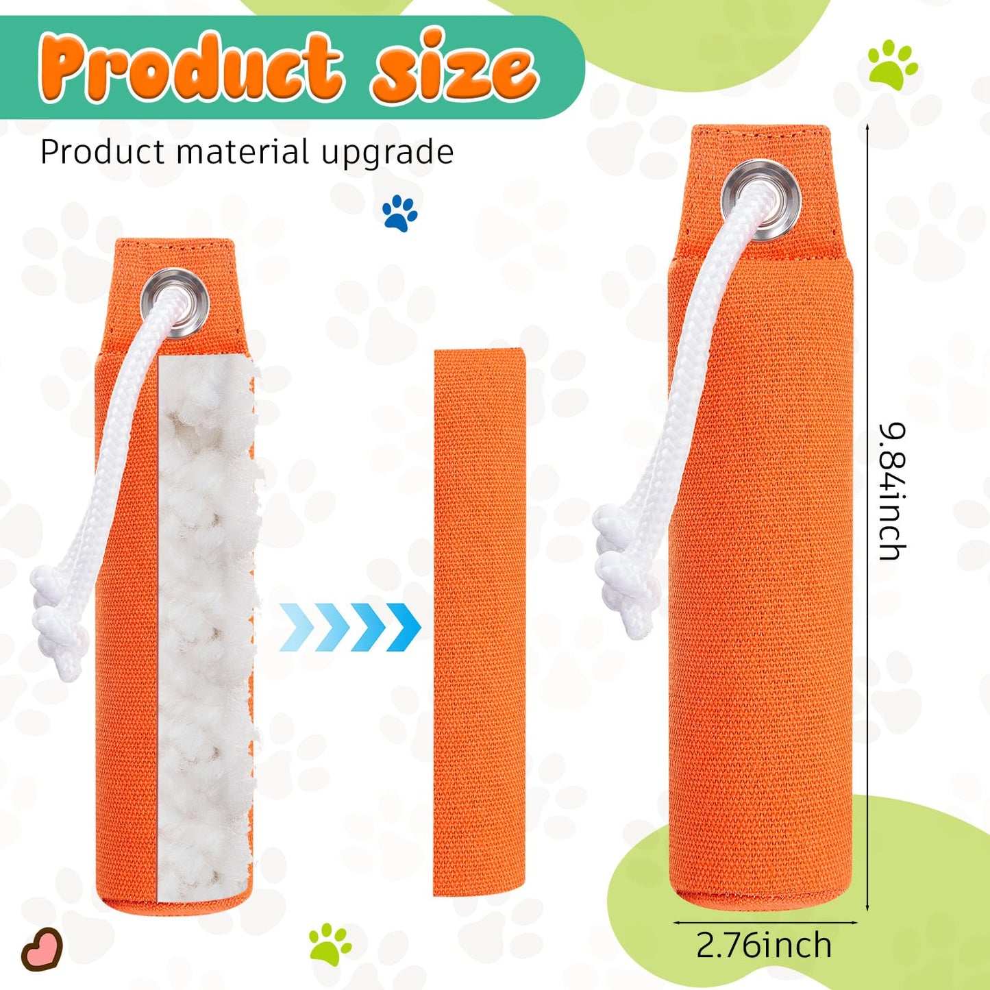 Blueweenly 3 Pcs Canvas Bumper Dummy Bumper Dog Float Toys for Hunting Retriever Training Dog Retriever Outdoor Training Toy Hunting Recognition Trainers(Bright,Pheasant with Feet)