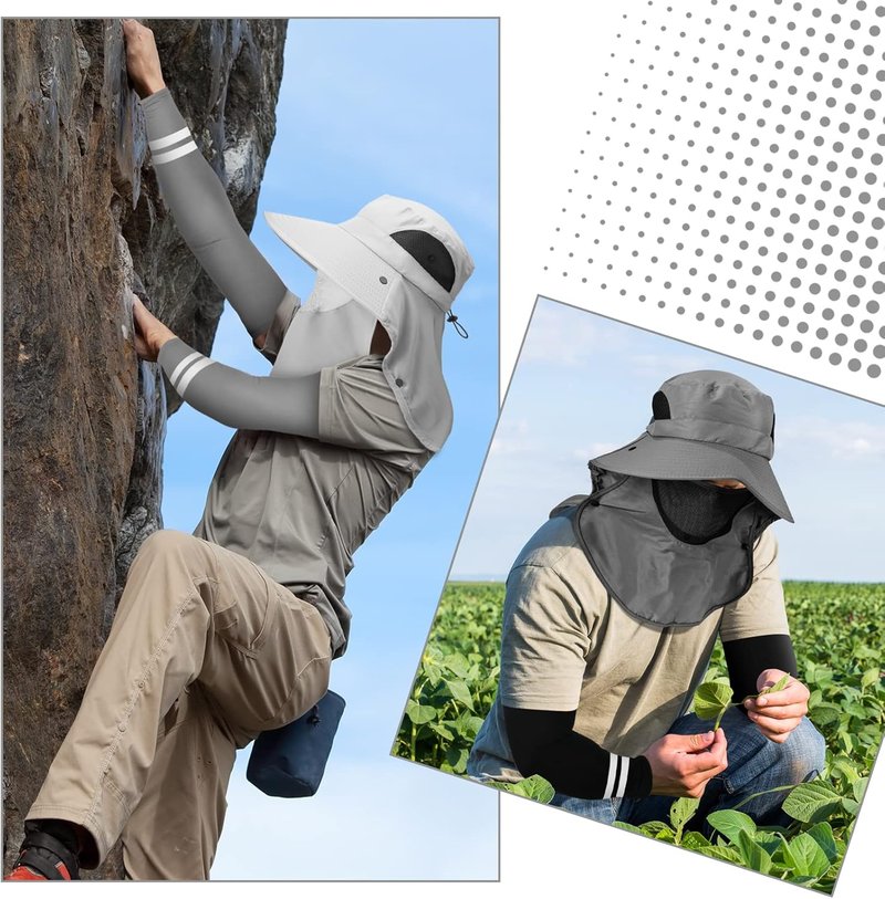 Berlune Sun Hats for Men & Women - 6-Piece UV Protection Set | Wide Brim Fishing, Hiking & Gardening