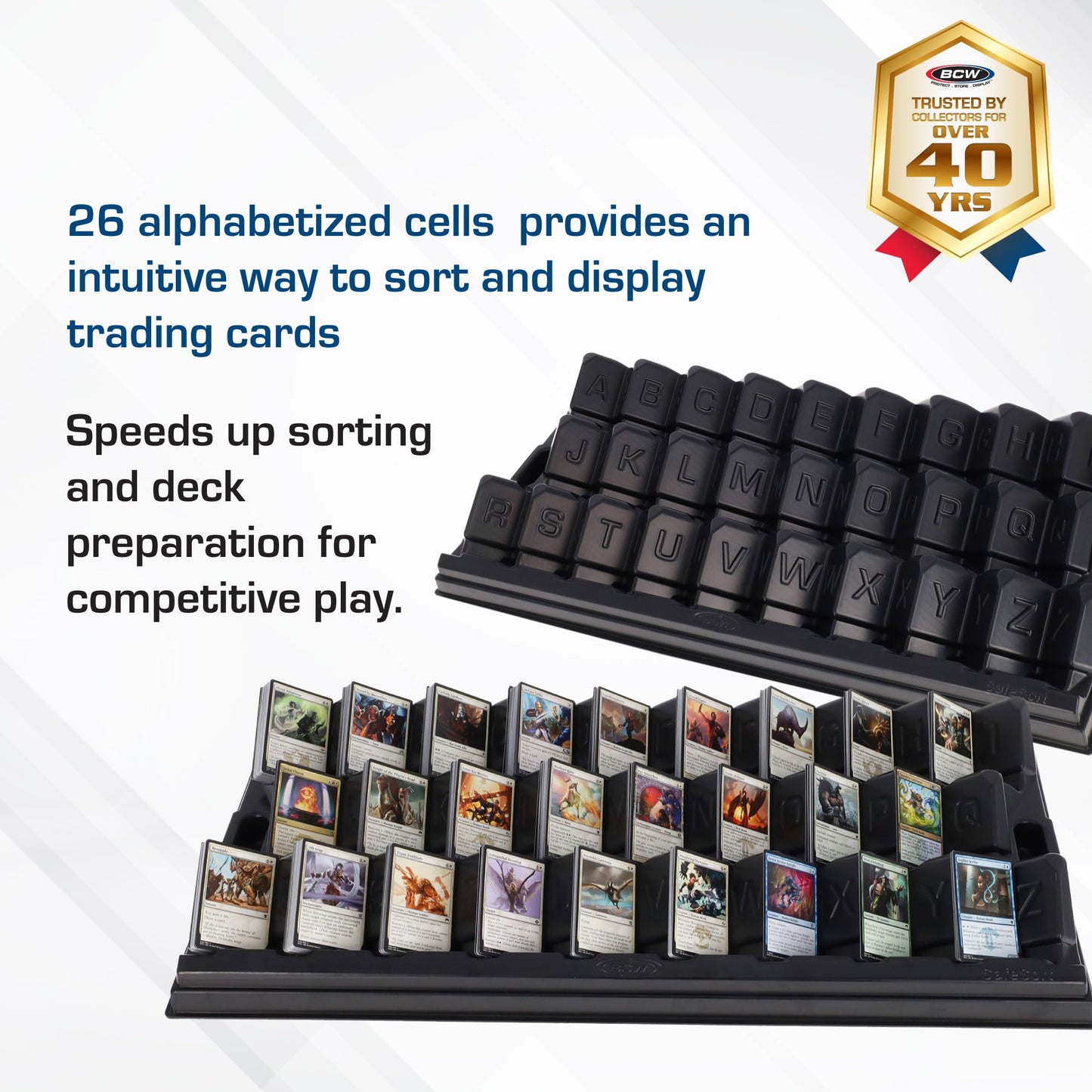 BCW SafeSort Card Sorting Tray – Organizer for Baseball, Trading, TCG, Deck, Game, and Collection Display