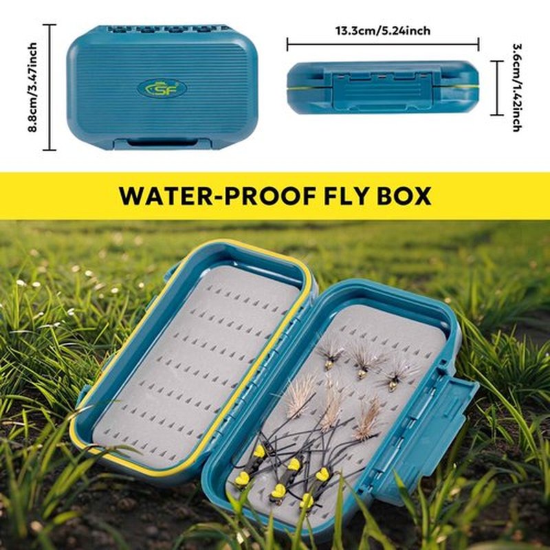 SF Fly Fishing Rod Combo Starter Kit - 4 Piece 4WT 8FT Emerald Green 24T Carbon Fiber Trout Rod with Reel, Case, Fly Box, Tapered Leader, Knot Tying Tools