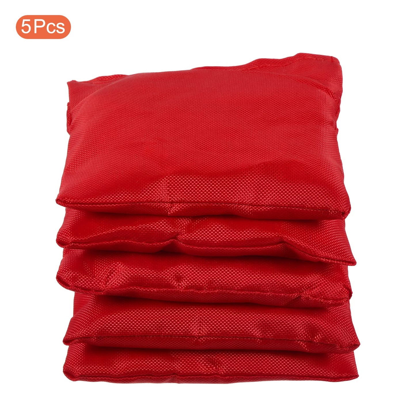 PATIKIL Cornhole Bean Bags, 5 Pack Canvas Sandbag for Carnival Outdoor Yard Party Hand Tossing Game, Red