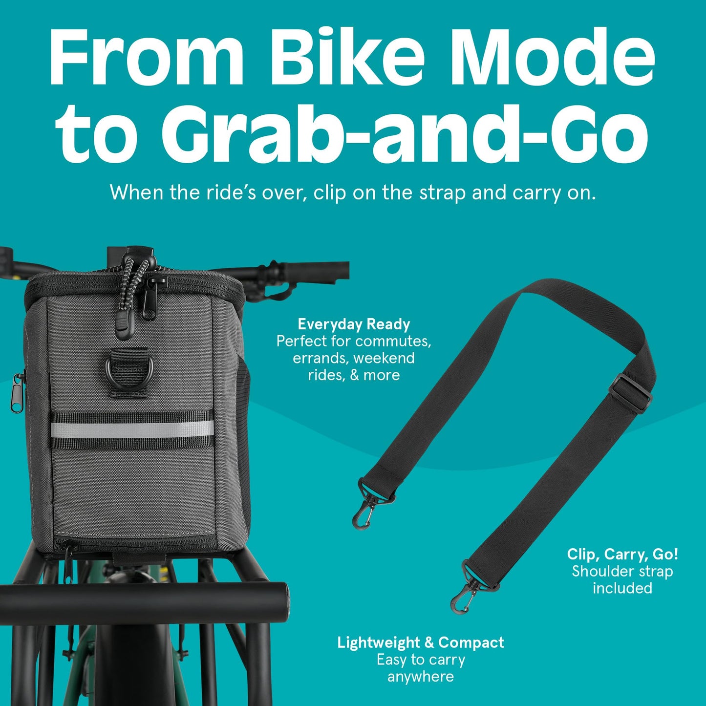 Retrospec Cahoot Waterproof Bike Trunk Bag - rPET Cycling Rear Rack Storage Bag with Rain Cover and Carry Strap for Commuter - E-Bike Compatible (7.75"x12.5"x5.75")