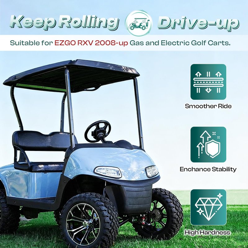 DRIVE UP Golf Cart Heavy Duty Dual Action Rear Leaf Spring Kit for EZGO RXV 2008-Up, Replaces OEM 604494