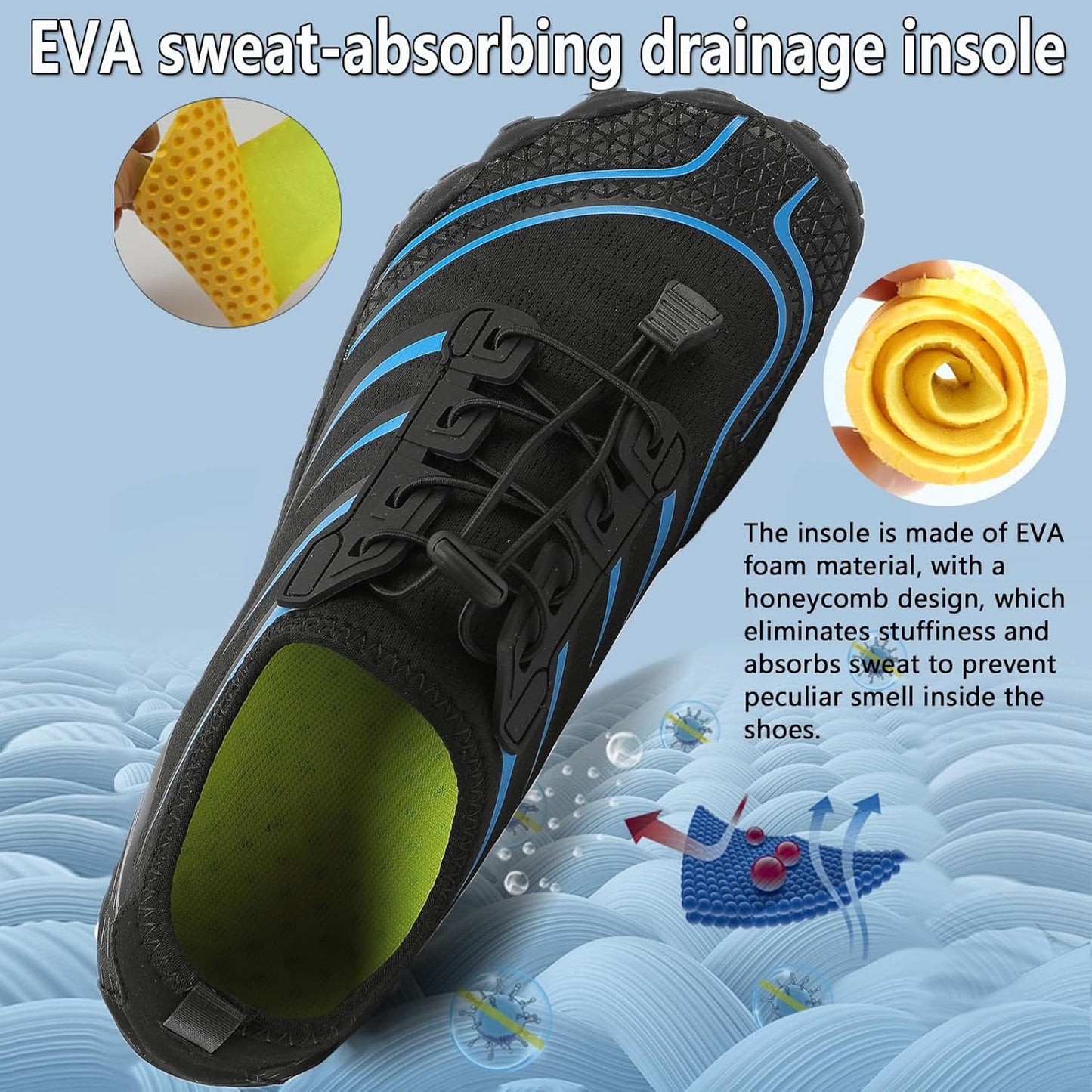 Water Shoes for Men & Women - Quick Dry Barefoot Aqua Sports Footwear | Ideal for Swimming, Beach, Hiking & Yoga