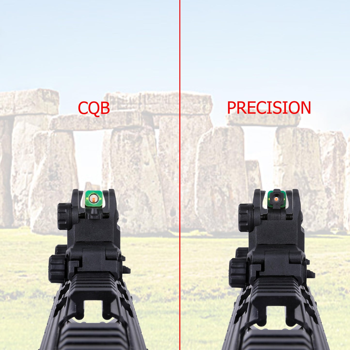Fiber Optic Sights,Flip Up Front and Rear Backup Sights