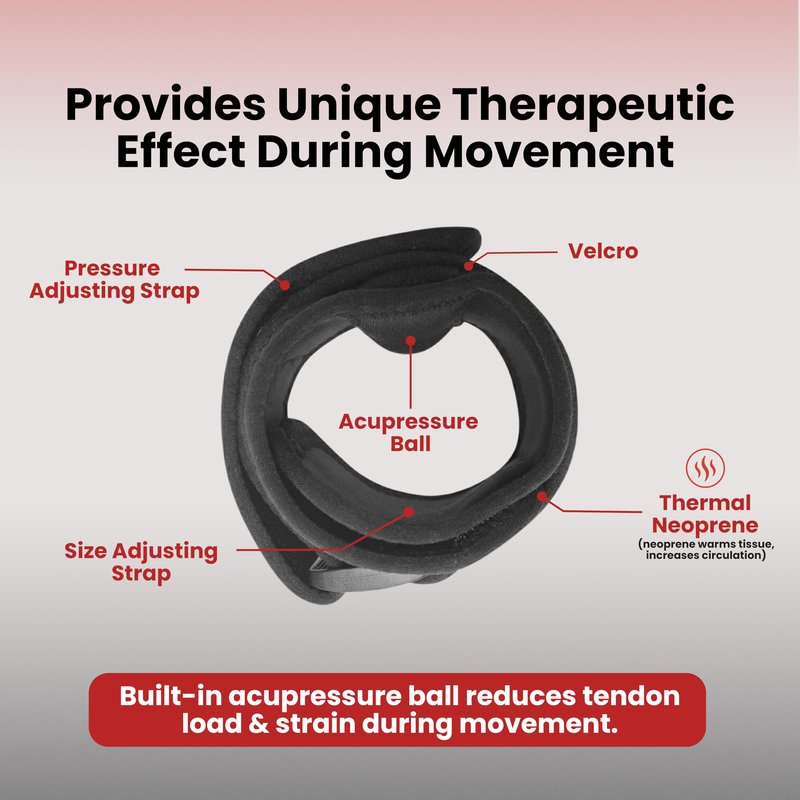 Thera Point Elbow Brace Support Strap, Tennis Elbow and Golfer’s Elbow Relief, Compression Band for Sports Injury Recovery (Large/X-Large 10" - 12")