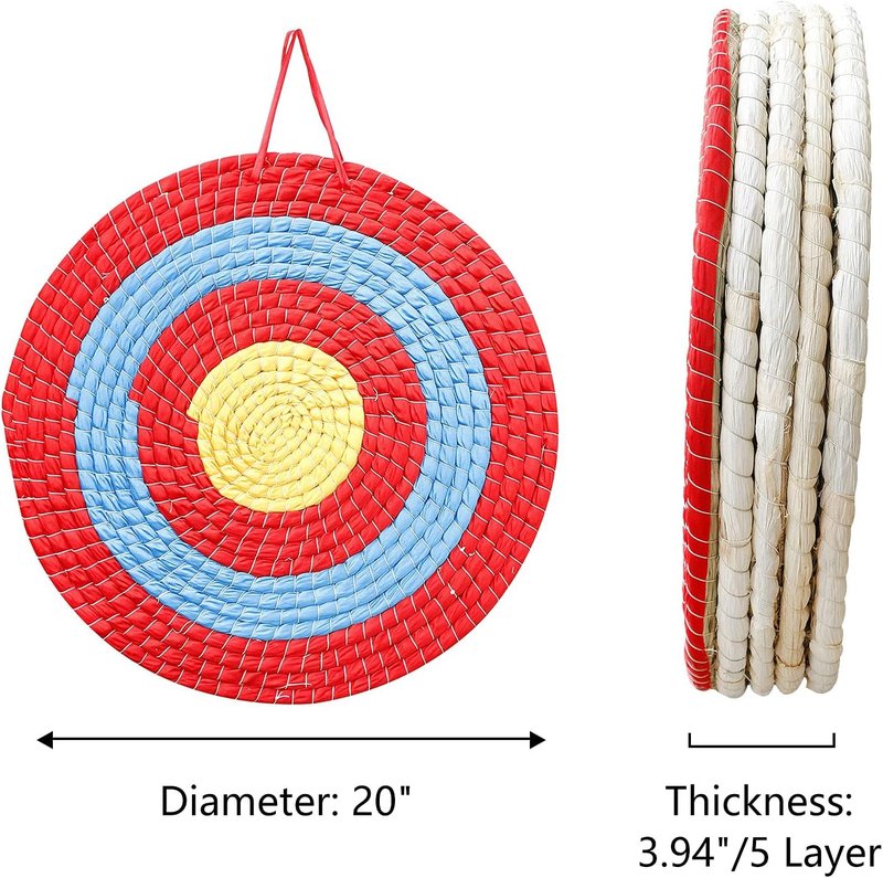 5 Layer Red Archery Target Bundle - Durable Stand Included | Ideal for Practice