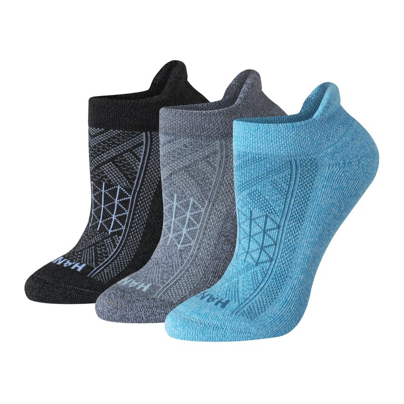 Hanes Women's No Show Running Socks, Absolute Run Socks, Breathable No Show Tab Socks for Running, 3-Pack