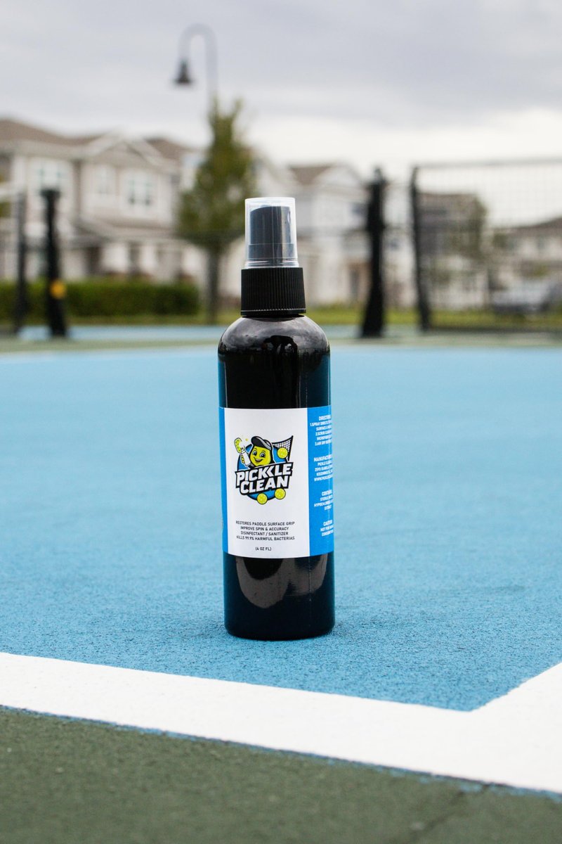 PickleClean Paddle Cleaner Spray – Restore Spin & Grip | Safe for Carbon Fiber & Kevlar | Removes Dirt, Sweat & Plastic Buildup | Fast-Drying, Veteran-Owned