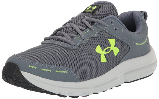 Under Armour Men's Charged Assert 10, (101) Gravel/Gravel/Lime Surge, 12.5, US