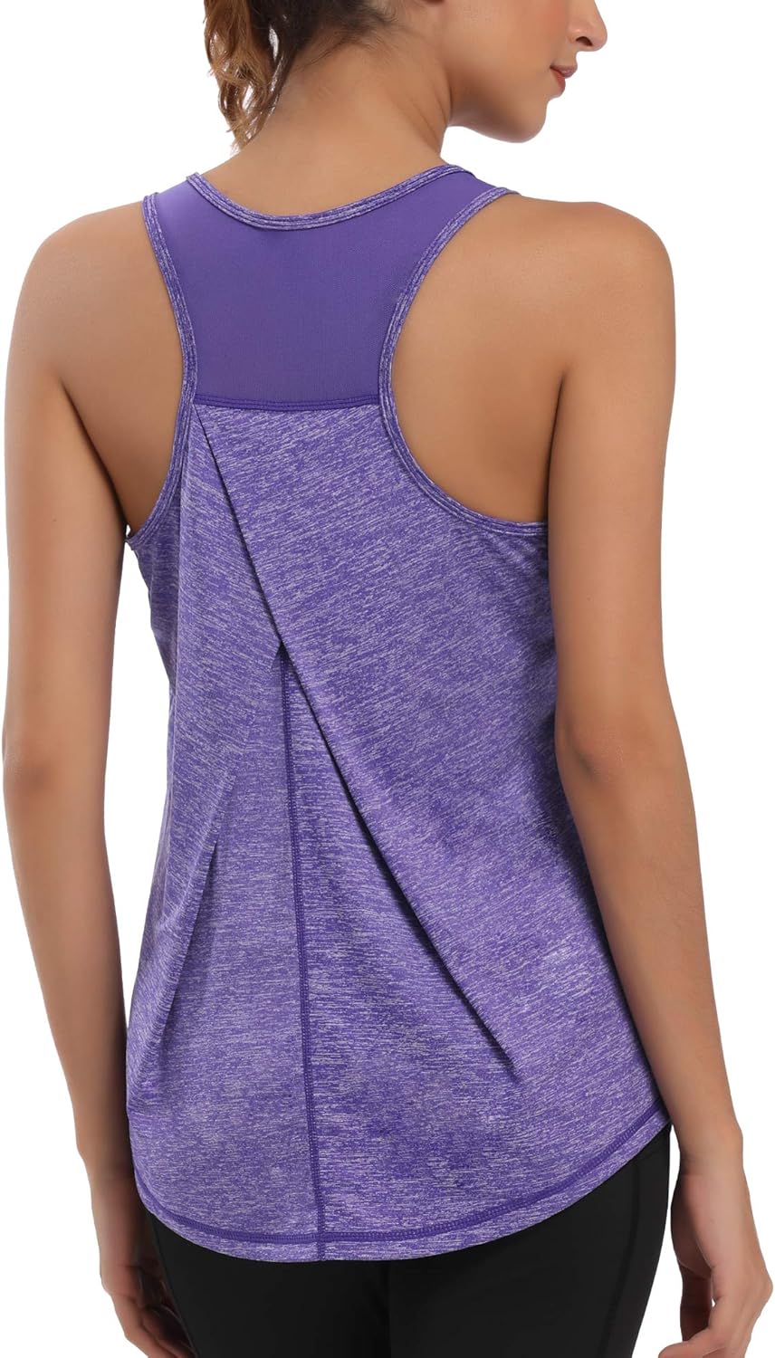 Womens Workout Tops - Racerback Mesh Yoga Tank Shirts for Athletic Running | Sleeveless Gym Apparel