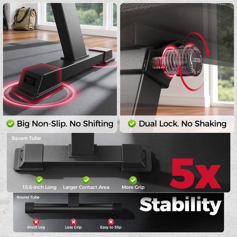 FLYBIRD Foldable Flat Weight Bench For Home Gym, Sturdy Strength Training Workout Bench, Space-saving Bench Press Flat Exercise Bench, Easy to Assemble (A-Red)