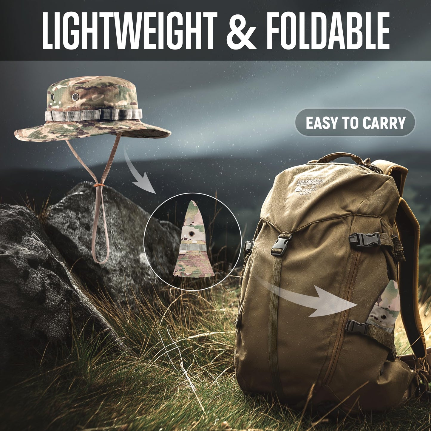 GLORYFIRE Military Tactical Boonie Hats for Men Women Hunting Fishing Outdoor Camo