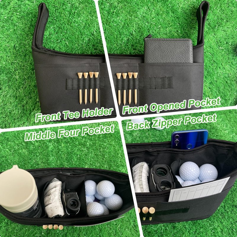 Golf Push Cart Storage Organizer Bag,Golf Push Cart Accessory Bag,Golf Cart Organizer Pouch,Golf Push Cart Accessories
