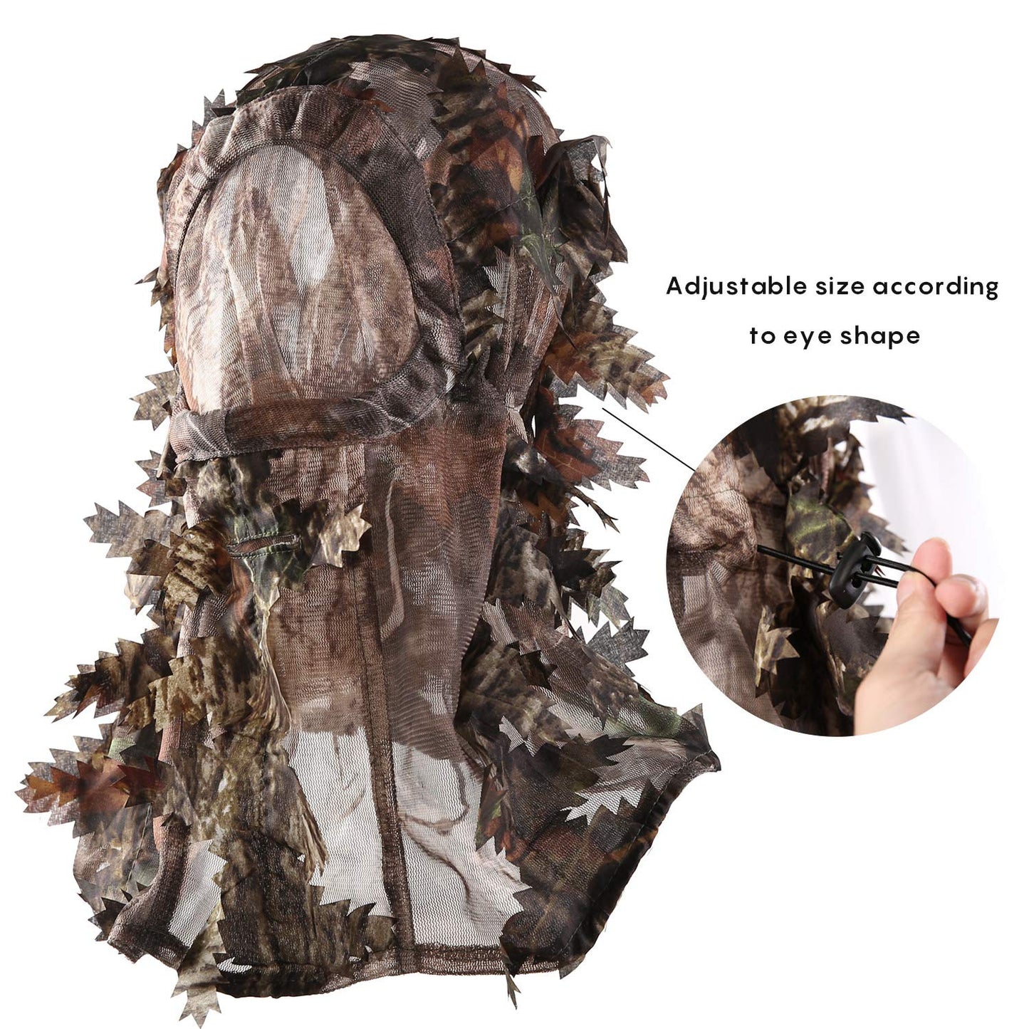 Ghillie Camouflage Leafy Hat 3D Full Face Mask Headwear Turkey Camo Hunter Hunting Accessories