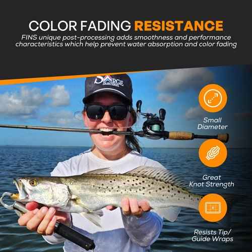 FINS Windtamer Braided Fishing Line - Versatile, Compact Braid for All Fisheries, Reduces Wind Knots and Rod Tip Wraps - High Performance 4-End Braid - Hi-Viz Pink - 80 lb - 500 yds