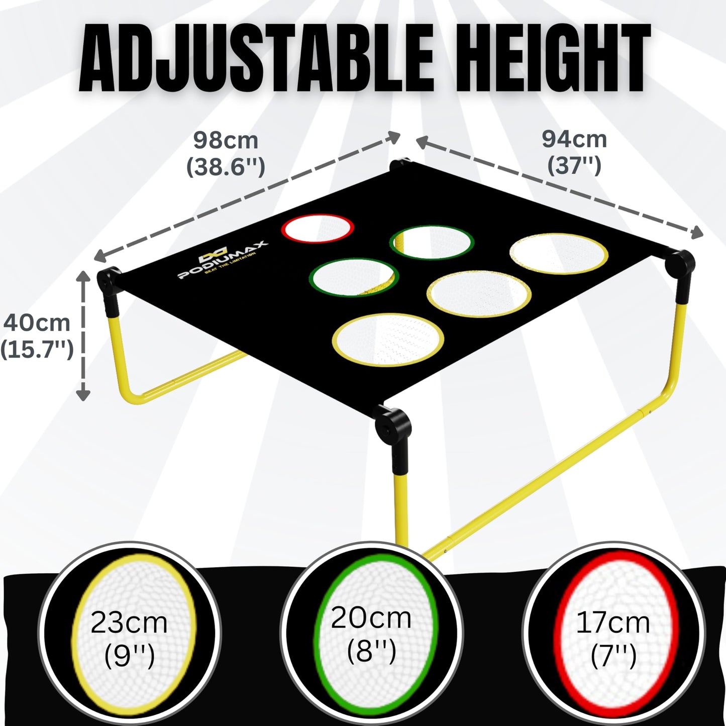 PodiuMax Pickleball Target Net, Portable Training Aid for Accuracy and Skill Development