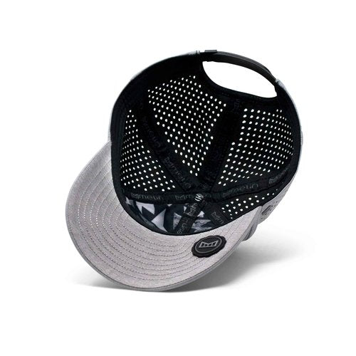 melin A-Game Hydro, Heather Grey, Men’s Performance Snapback Hats, Water-Resistant Fitted Baseball Caps for Men & Women, Golf, Running, or Workout Hat, Medium-Large