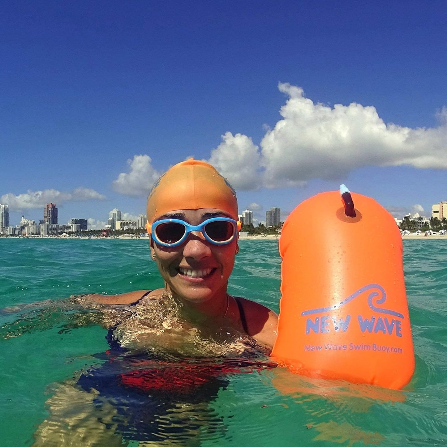 Swim Bubble and Cap Bundle - New Wave Orange Swim Accessories for Kids
