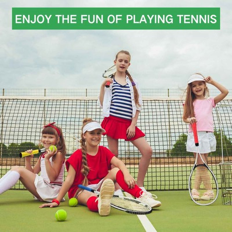 Motionchic 6 Pcs Tennis Rackets for Adult Recreational 6 Players 27'' Tennis Racket Set with 3 Balls Lightweight Tennis Rackets for Tennis Training Beginner with Overgrip and Bag(Red)