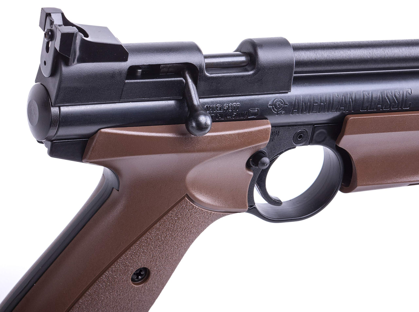 crosman p1377br american classic multi pump .177-caliber pneumatic pellet air pistol, brown(Airsoft Gun)