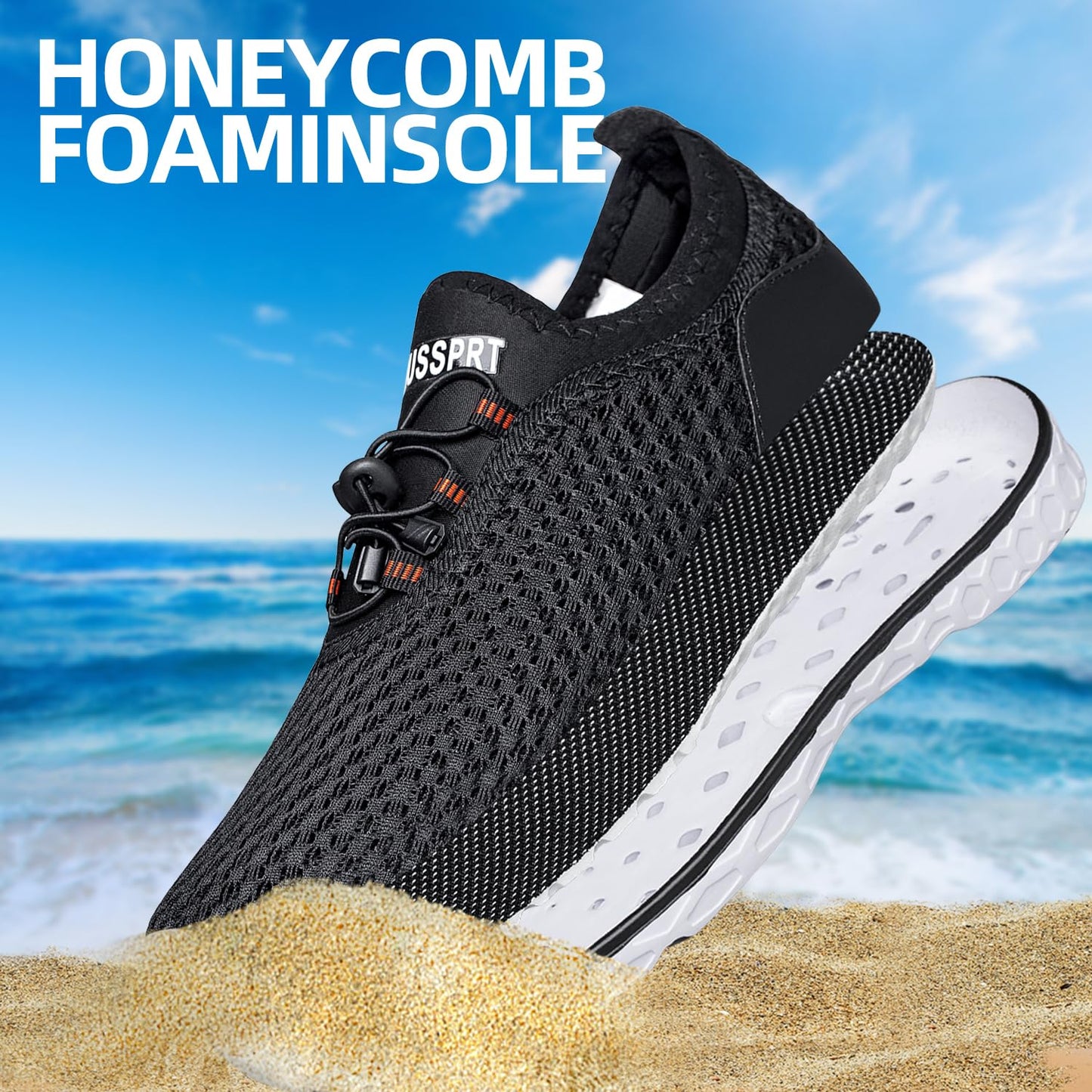 DOUSSPRT Men's Water Shoes Quick Dry for Beach Swim Pool Fishing