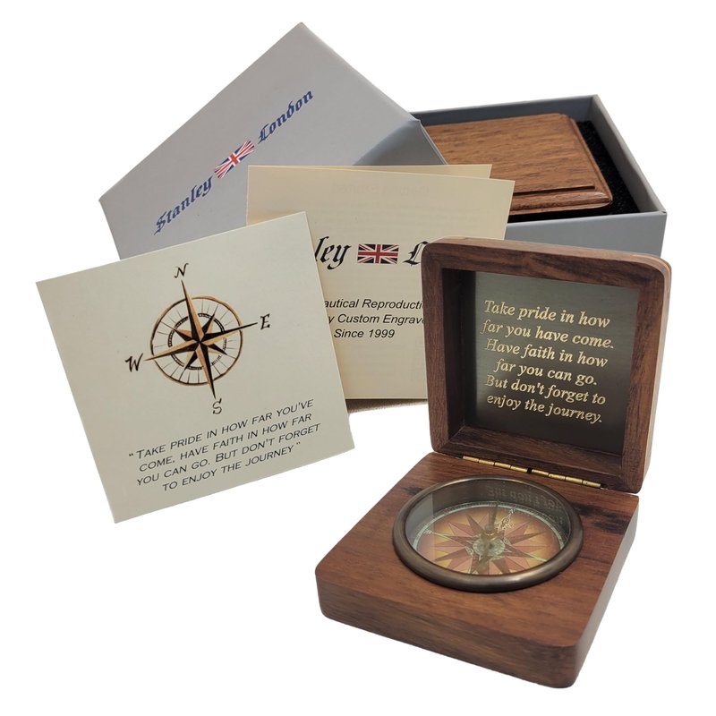 Personalized Desk Compass | Engraved Leadership, Manager, or Mentor Thank You Gift | Bulk Custom Business Gifts with Logo for New Clients or Employee Appreciation (FBA - Take Pride)