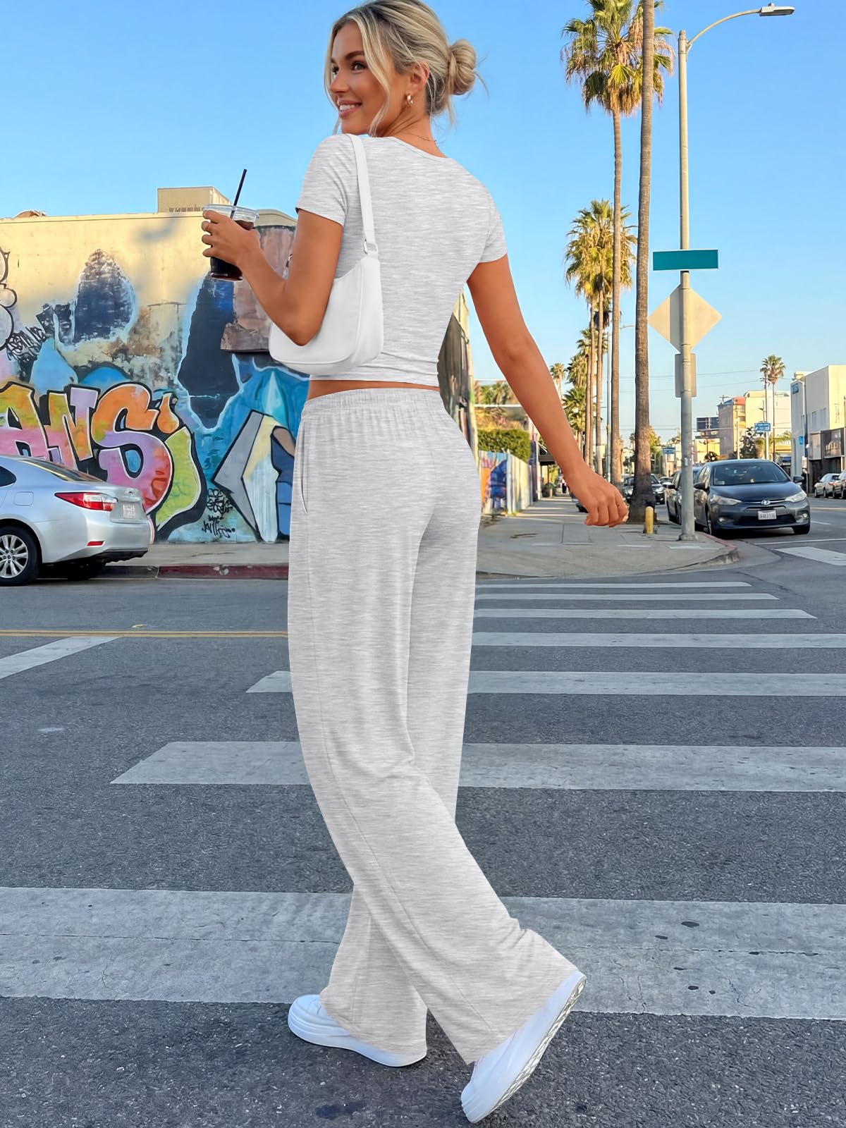Trendy Queen Womens 2 Two Piece Set 2026 Summer Workout Vacation Gym Clothes Spring Fashion Lounge Matching Airport Travel Outfit Resort Wear Fitness Athleisure Clothing
