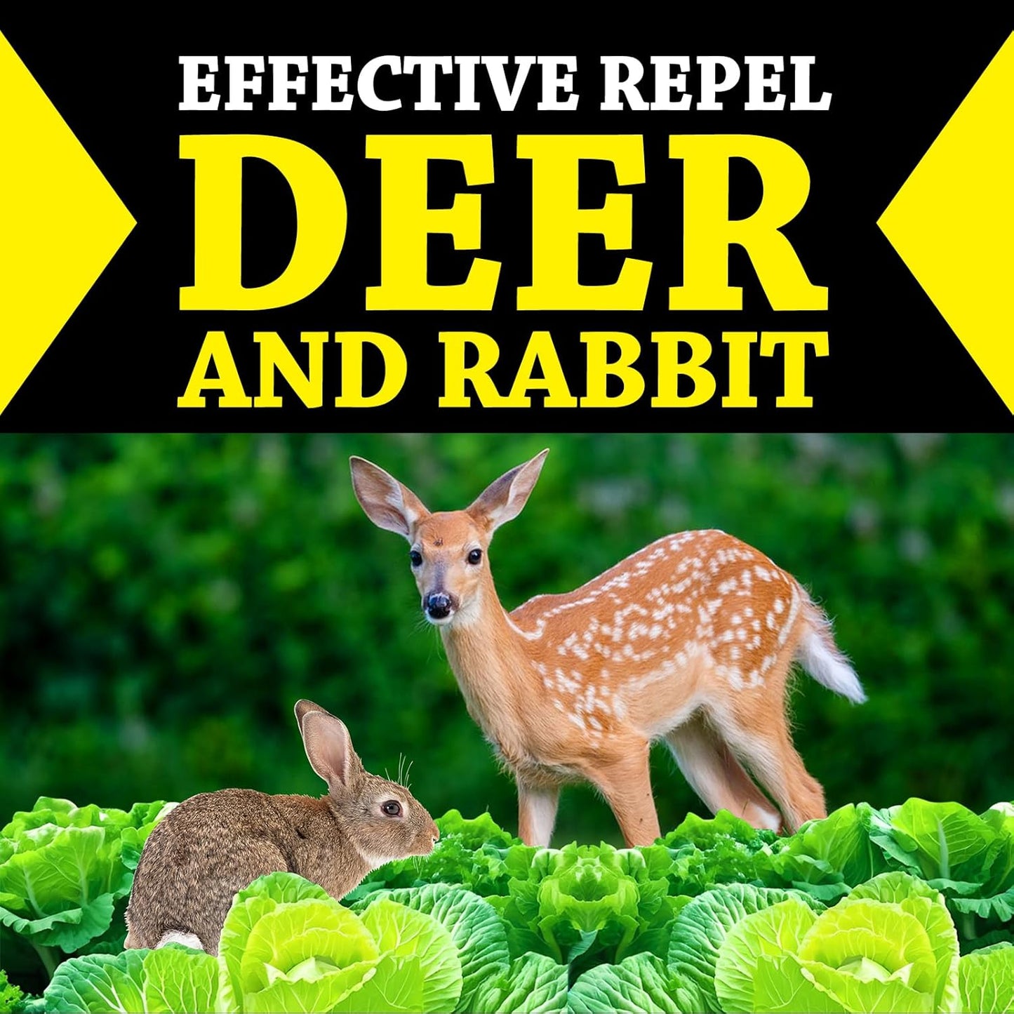 Deer Repellent - 12 Pouches for Effective Outdoor Protection Against Deer & Rabbits