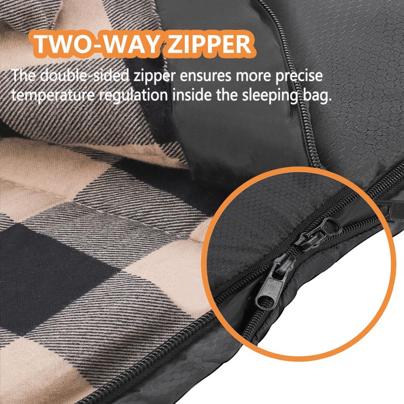 Londtren Large 0 Degree Sleeping Bags for Adults Cold Weather Sleeping Bag Camping Winter Below Zero 20 15 Flannel Big and Tall XXL LeftZip