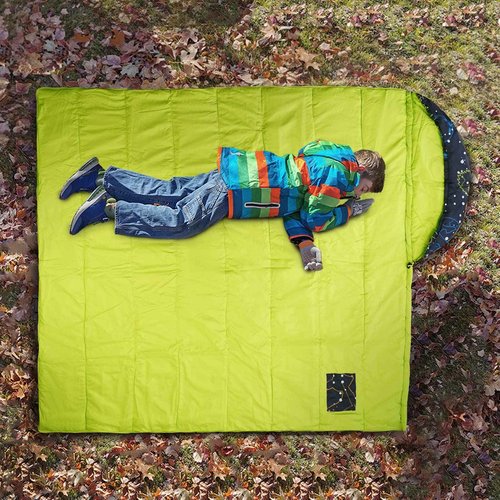 AceCamp Kids' Glow-in-The-Dark Sleeping Bag - Portable, Water-Resistant, Temp Rating 30F/ -1, for Camping, Hiking, Slumber Party (Youth)