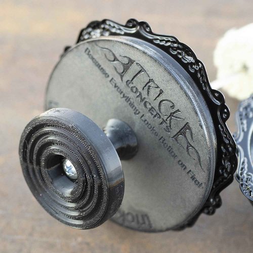 Pair of Ember Black Fire Palm Torches (Set) - Knob Grip - Wick Made of Kevlar, by:Trick Concepts