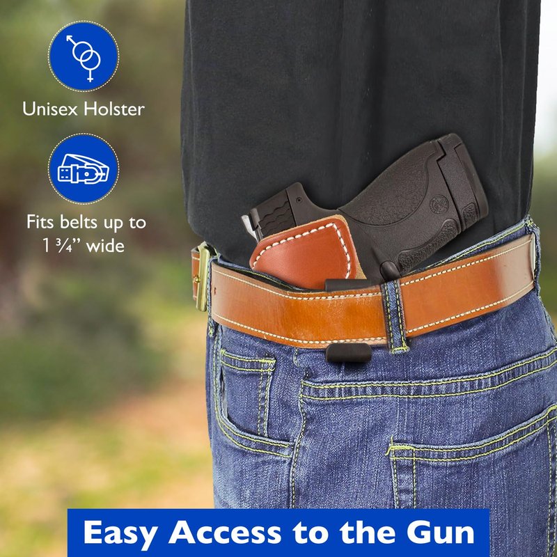 Desantis Sof-Tuck IWB Leather Holster - Conceal Carry IWB Gun Holster for Men and Women, Compatible with SIG SAUER P365, SIG SAUER P365 SAS - Right Hand Draw, Tan