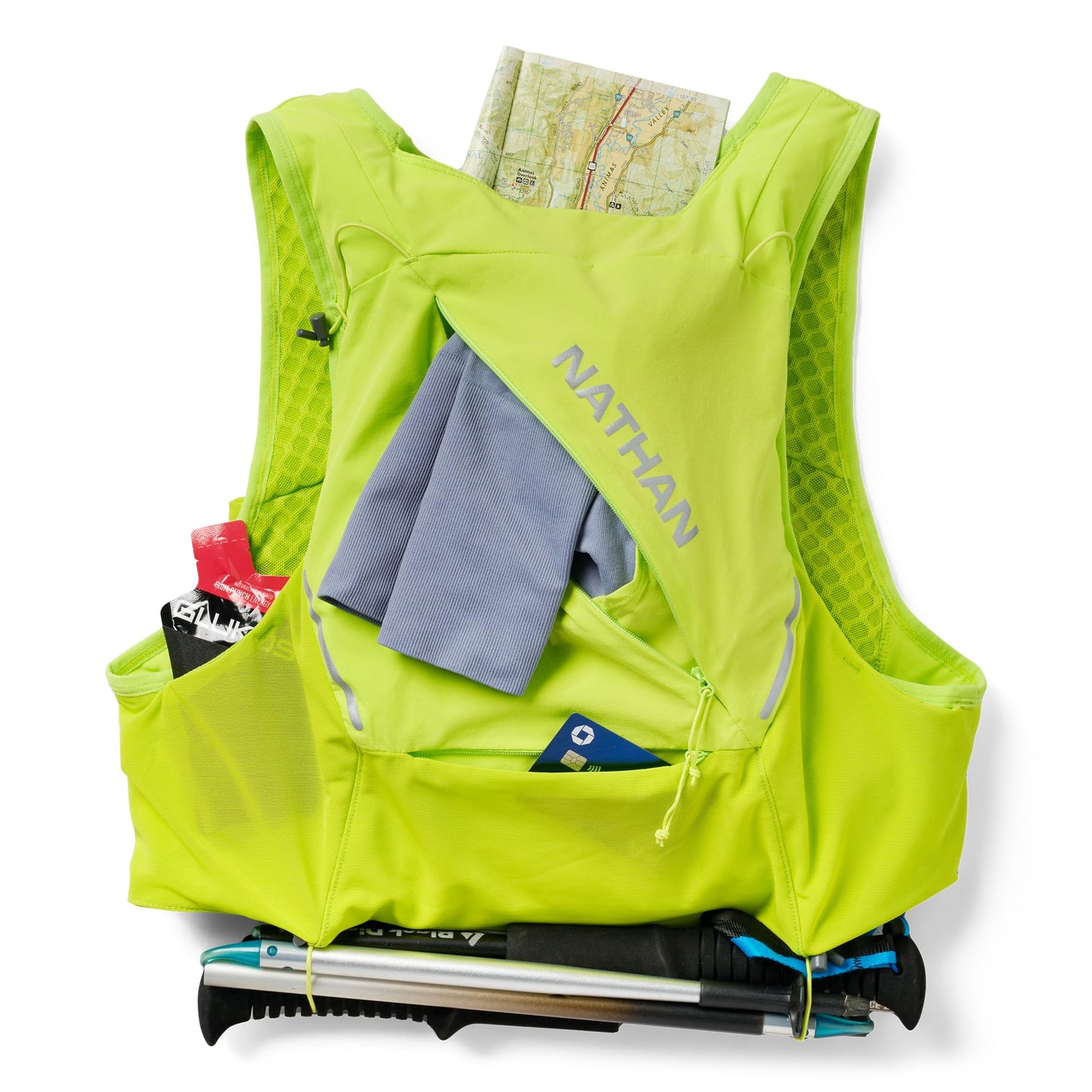 Nathan Hydration Vest 12L for Running & Hiking - Quick-Fit Adjustments, Breathable Mesh, 1.6L Insulated Bladder, Lightweight 8.8 oz - Pinnacle Pro - Finish Lime/Reflective Silver - Medium