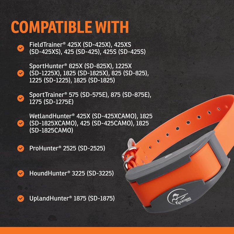SportDOG FieldTrainer 425X Add-a-Dog Collar - Waterproof E-Collar for Multi-Dog Households - Durable Obedience Training - Orange