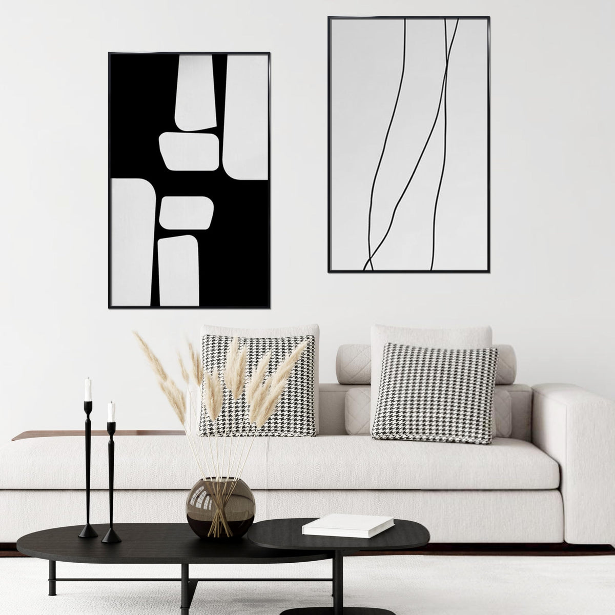 VIOLABBEY 24x36 Poster Frame Set of 5, Black, Gallery Wall Frame