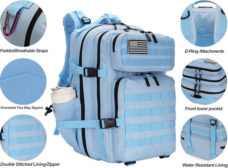 Tactical 45L Military Assault Backpack - Waterproof Rucksack with MOLLE System | 3-Day Pack