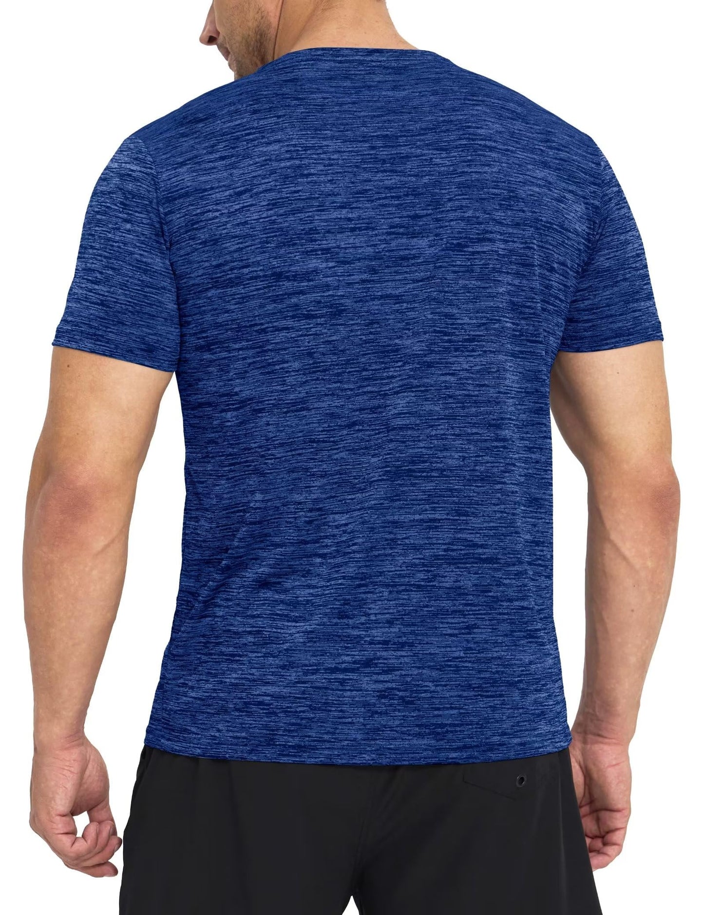 Athletic Shirts for Men Dry Fit Gym Shirts Workout Fitness Shirts Men T Shirts Summer Shirts Men Short Sleeve Golf Shirts Moisture Wicking Shirt Blue