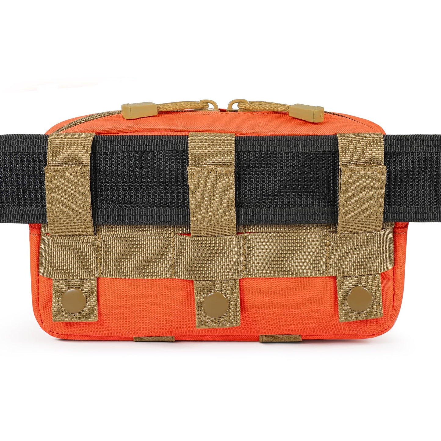 FRTKK Tactical Molle Admin Pouch Utility Laser Cut EDC Tool Pouch Bag Horizontal Modular Pouches Include US Flag Patch and Keychain