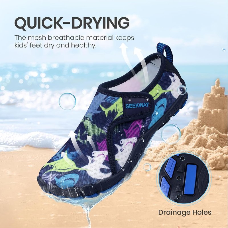 Kids' Barefoot Water Shoes - Quick-Dry Sand Shoes with Wide Toe Box for Hiking, Swimming & Beach | Non-Slip, Ideal for Toddlers