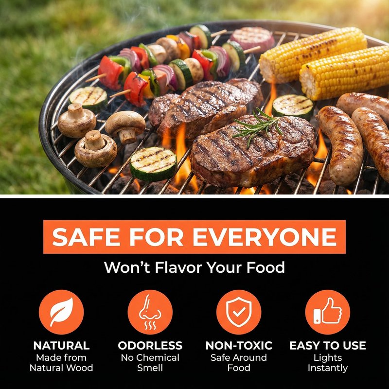 Avger Natural Fire Starter for Fireplaces: Quick Start Fire Starters Sticks for Grills Campfires Indoor & Outdoor Firepit BBQ Wood Stove - Odorless Charcoal Firestarter Blocks 60 Count