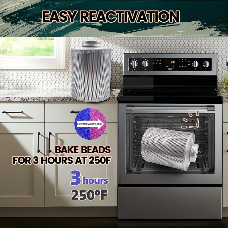 Wisesorb Rechargeable Gun Safe Dehumidifier | 800g Silica Gel Moisture Absorber for Room, Closet, Car