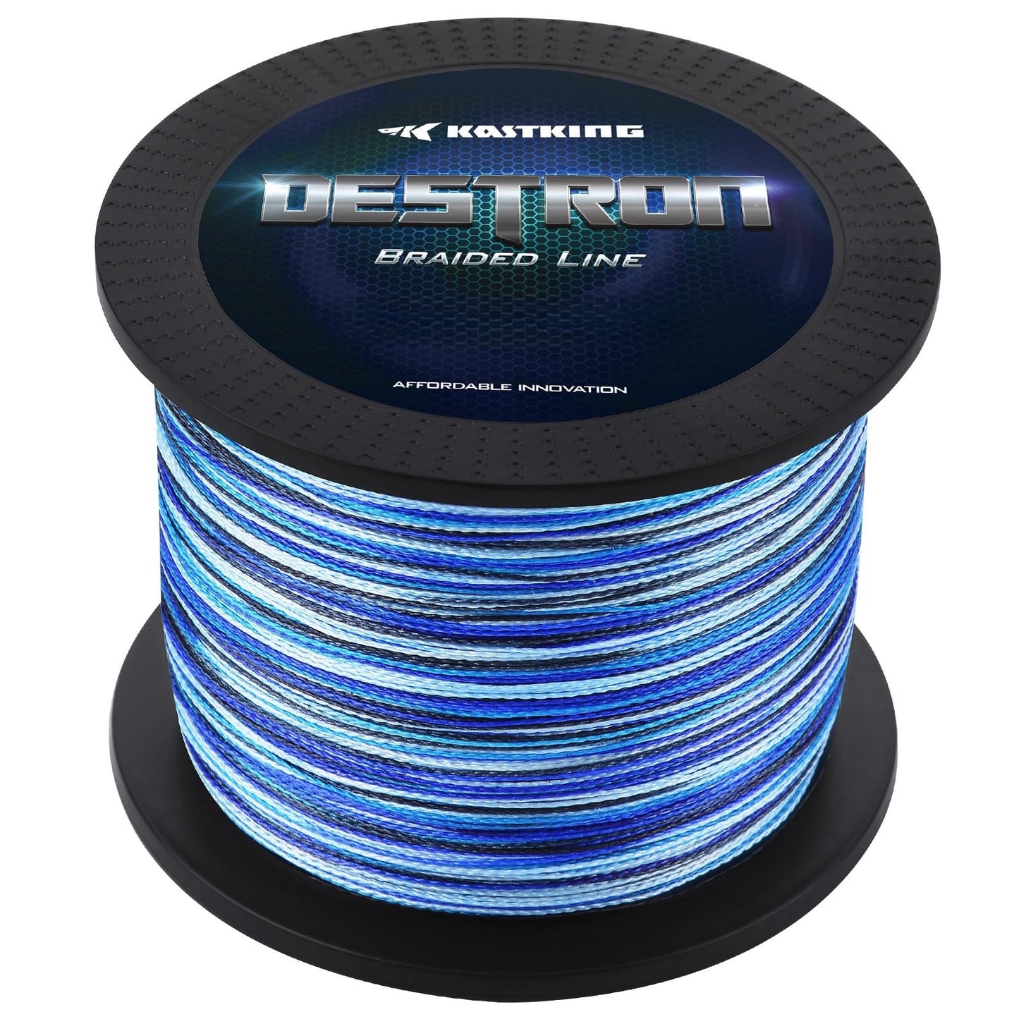 KastKing Destron Braided Fishing Line, Blue Camo , 300 yds-50lb-0.36mm
