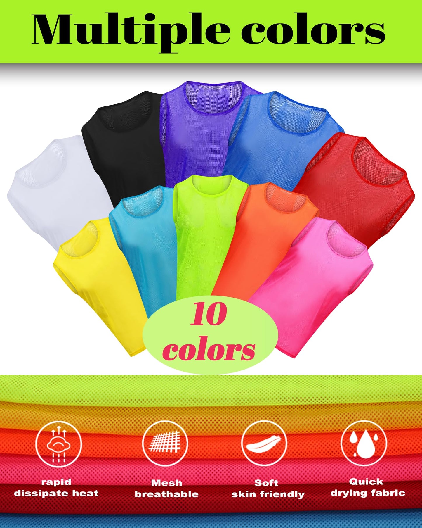 PULUOMASI 1/6/12/24/48 PCS Custom Pinnies Youth with Logo for Team Sports